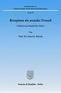 E-Book (pdf) Rezeption als sozialer Prozeß. von Ernst E. Hirsch