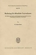 E-Book (pdf) Marketing für öffentliche Unternehmen. von Jürgen Hesse