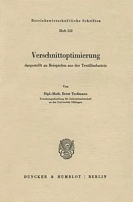 E-Book (pdf) Verschnittoptimierung von Ernst Troßmann