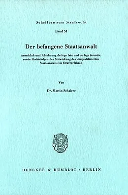 E-Book (pdf) Der befangene Staatsanwalt. von Martin Schairer