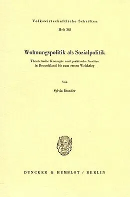 E-Book (pdf) Wohnungspolitik als Sozialpolitik. von Sylvia Brander