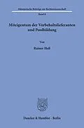 E-Book (pdf) Miteigentum der Vorbehaltslieferanten und Poolbildung. von Rainer Heß