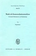 E-Book (pdf) Musik als Kommunikationsmedium. von Frank Rotter