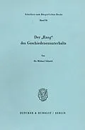 E-Book (pdf) Der »Rang« des Geschiedenenunterhalts. von Michael Schmitt