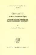 E-Book (pdf) Ökonomische Institutionenanalyse. von Wolfram Elsner