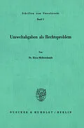 E-Book (pdf) Umweltabgaben als Rechtsproblem. von Klaus Meßerschmidt