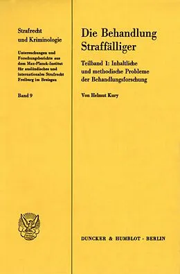 E-Book (pdf) Die Behandlung Straffälliger. von Helmut Kury