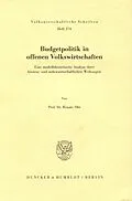 E-Book (pdf) Budgetpolitik in offenen Volkswirtschaften. von Renate Ohr