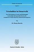 E-Book (pdf) Verschulden im Steuerrecht. von Werner Barwitz