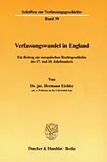 E-Book (pdf) Verfassungswandel in England. von Hermann Eichler