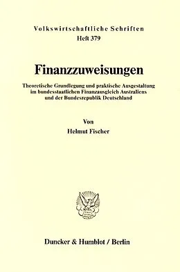 E-Book (pdf) Finanzzuweisungen. von Helmut Fischer