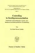 E-Book (pdf) Controlling in Kreditgenossenschaften. von Heinz-Werner Schulte