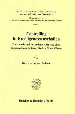E-Book (pdf) Controlling in Kreditgenossenschaften. von Heinz-Werner Schulte