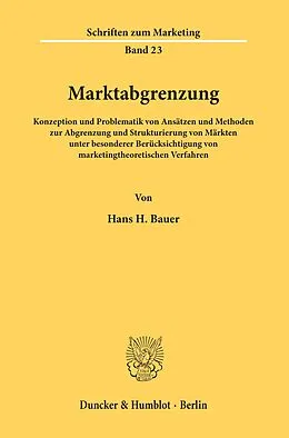 E-Book (pdf) Marktabgrenzung. von Hans H. Bauer