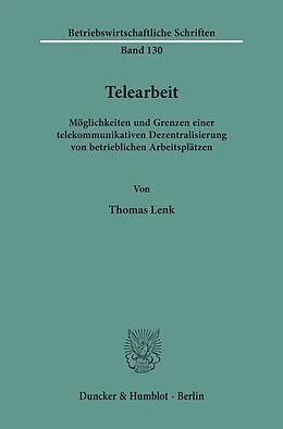 E-Book (pdf) Telearbeit. von Thomas Lenk