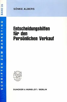 E-Book (pdf) Entscheidungshilfen für den Persönlichen Verkauf. von Sönke Albers