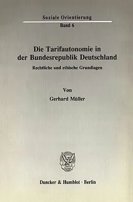 E-Book (pdf) Die Tarifautonomie in der Bundesrepublik Deutschland. von Gerhard Müller
