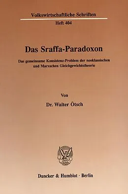 E-Book (pdf) Das Sraffa-Paradoxon. von Walter Ötsch