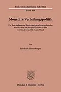 E-Book (pdf) Monetäre Verteilungspolitik. von Friedrich Hinterberger