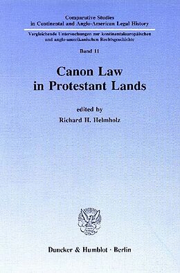 E-Book (pdf) Canon Law in Protestant Lands. von 