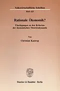 E-Book (pdf) Rationale Ökonomik? von Christian Kastrop