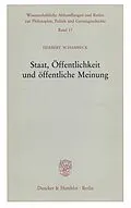 E-Book (pdf) Staat, Öffentlichkeit und öffentliche Meinung. von Herbert Schambeck