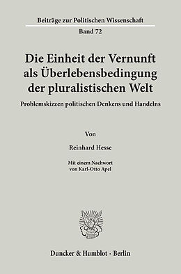 E-Book (pdf) Die Einheit der Vernunft als Überlebensbedingung der pluralistischen Welt. von Reinhard Hesse