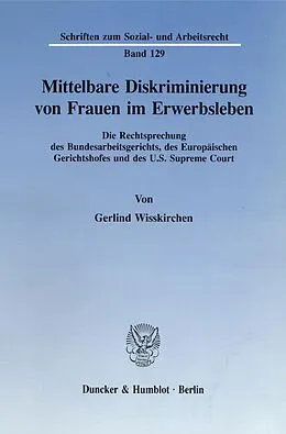 E-Book (pdf) Mittelbare Diskriminierung von Frauen im Erwerbsleben. von Gerlind Wisskirchen