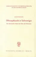 E-Book (pdf) Öffnungsklauseln in Tarifverträgen. von Hans Peter Seitel