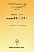 E-Book (pdf) Ausgewählte Aufsätze. von Joachim Ehlers