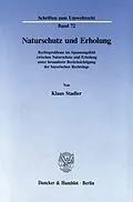 E-Book (pdf) Naturschutz und Erholung. von Klaus Stadler