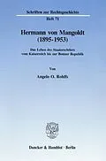 E-Book (pdf) Hermann von Mangoldt (1895-1953). von Angelo O. Rohlfs