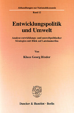 E-Book (pdf) Entwicklungspolitik und Umwelt. von Klaus Georg Binder