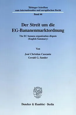 E-Book (pdf) Der Streit um die EG-Bananenmarktordnung. von Gerald G. Sander