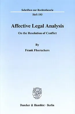 E-Book (pdf) Affective Legal Analysis. von Frank Fleerackers