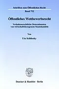 E-Book (pdf) Öffentliches Wettbewerbsrecht. von Utz Schliesky