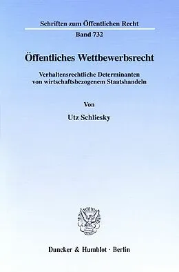 E-Book (pdf) Öffentliches Wettbewerbsrecht. von Utz Schliesky