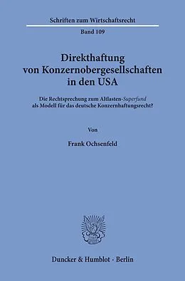 E-Book (pdf) Direkthaftung von Konzernobergesellschaften in den USA. von Frank Ochsenfeld