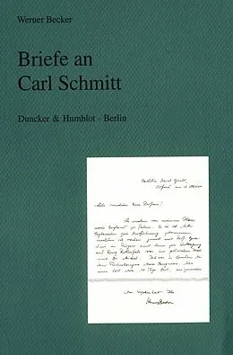 E-Book (pdf) Briefe an Carl Schmitt. von Werner Becker