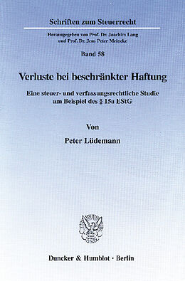 E-Book (pdf) Verluste bei beschränkter Haftung. von Peter Lüdemann