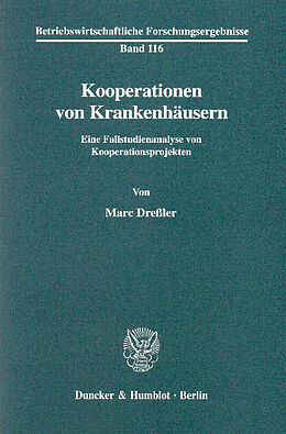 E-Book (pdf) Kooperationen von Krankenhäusern. von Marc Dreßler