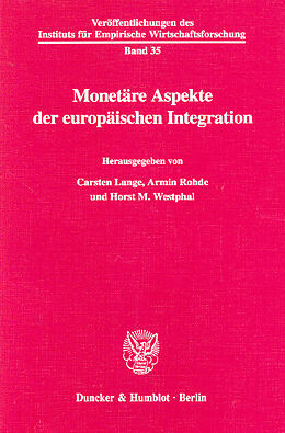 E-Book (pdf) Monetäre Aspekte der europäischen Integration. von 