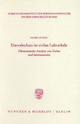 E-Book (pdf) Umweltschutz im zivilen Luftverkehr. von Frank Fichert