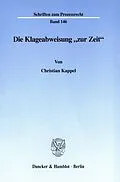 E-Book (pdf) Die Klageabweisung »zur Zeit«. von Christian Kappel