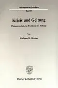 E-Book (pdf) Krisis und Geltung. von Wolfgang H. Gleixner