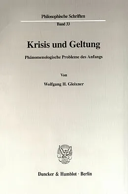E-Book (pdf) Krisis und Geltung. von Wolfgang H. Gleixner