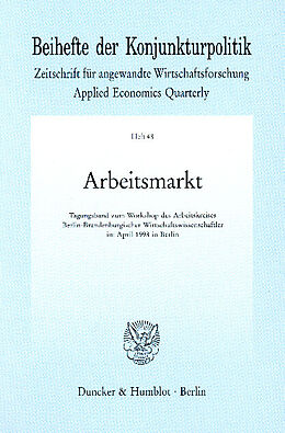 E-Book (pdf) Arbeitsmarkt. von 