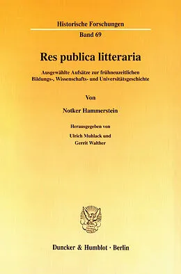 E-Book (pdf) Res publica litteraria. von Notker Hammerstein