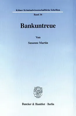 E-Book (pdf) Bankuntreue. von Susanne Martin
