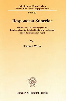 E-Book (pdf) Respondeat Superior. von Hartmut Wicke